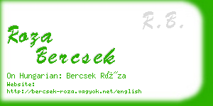 roza bercsek business card